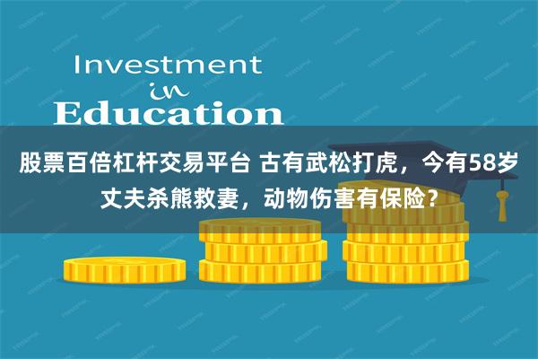股票百倍杠杆交易平台 古有武松打虎，今有58岁丈夫杀熊救妻，动物伤害有保险？