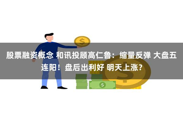 股票融资概念 和讯投顾高仁鲁：缩量反弹 大盘五连阳！盘后出利