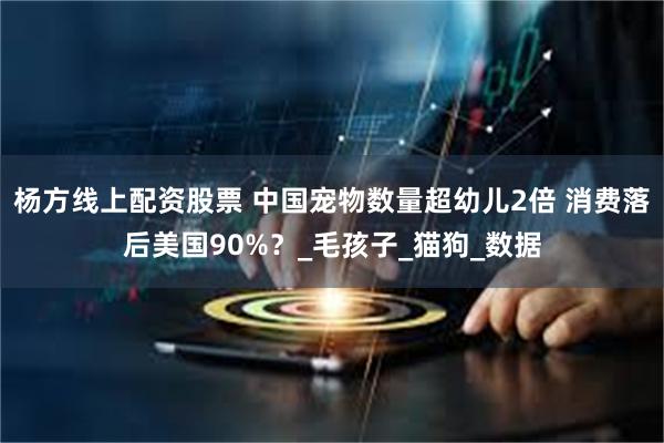 杨方线上配资股票 中国宠物数量超幼儿2倍 消费落后美国90%