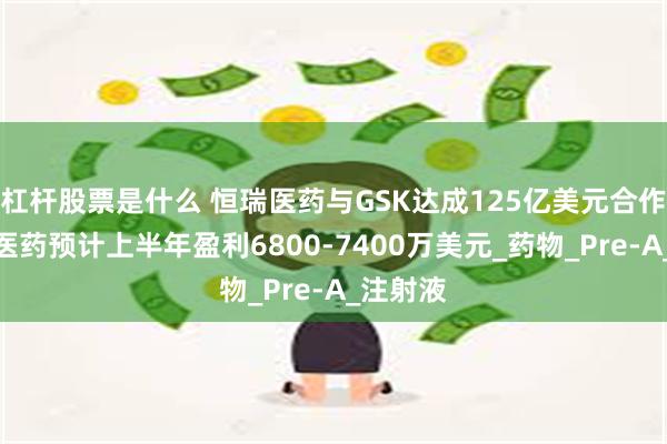 杠杆股票是什么 恒瑞医药与GSK达成125亿美元合作；和铂医